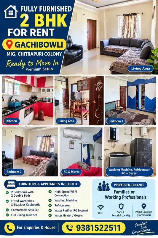 2 BHK Entire Flat in Chitrapuri Colony
